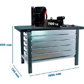 Simonwork (bancos De Trabajo) Bt6 Pro 5box Arbetsbänk 830x1800x730 Mm