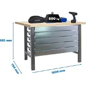 Simonwork (bancos De Trabajo) Bt6 5box Arbetsbänk 865x1800x750 Mm