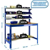 Simonwork (bancos De Trabajo) Bt1 Metallhylla 1445x1210x610 Mm