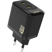 Dudao A28PEU adapter 45W 2xUSB-C svart