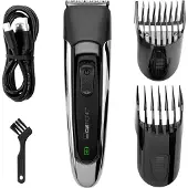 Clatronic HSM/R 3827 chrom-schwarz USB-C Skäggtrimmer Svart/Silver