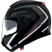 Nolan N100-6 RADIANTE Fällbar Hjälm Matt/Svart/Vit/Röd L Unisex sort
