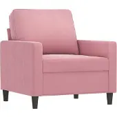 vidaXL Fåtölj Rosa 60 cm sammet