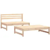 vidaXL Loungegrupp 2 delar massiv furu