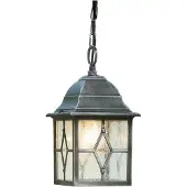 Searchlight Utomhushänglampa Genoa med blyglas, Aluminium / grå / zink, Aluminium / grå / zink