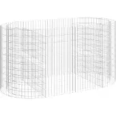 vidaXL Planteringsgabion galvaniserat järn 200x100x100 cm