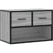 vidaXL Tv-bänk grå sonoma 60x31x39,5 cm konstruerat trä och metall