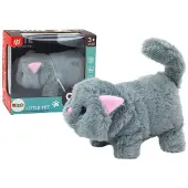 Leantoys interaktiv katt, går, jamar, grå