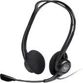 Logitech PC 960 On-ear headset Sladd Stereo Svart Brusreducering för mikrofon Volymkontroll, Mikrofonljudavstängning Datorer