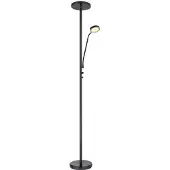 Globo LED golvlampa Ernst, dimbar, Svart, Vardagsrum / matsal, Metall, LED-golvlampa