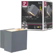 Paulmann LED utomhus vägglampa Cybo, Aluminium / grå / zink, Aluminium / grå / zink, Modern, LED-vägglampa utomhus
