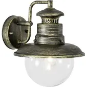 Brilliant Artu 96128/86 Utomhusväggbelysning Lågenergilampa, LED E27 53 W Svart, Guld
