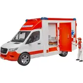 Mercedes-benz Bil - Sprinter Ambulance m. Ljus/ljud och förare - 02676 - - One Size - Bil