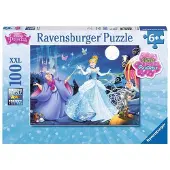 Ravensburger Disney Princess bedrande Askepott 100 stycke glitter pussel fr barn - varje bit r unika bitar passar perfekt bltt