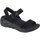 SKECHERS för kvinnor. 140264 Sandaler Go Walk Arch Fit - Polished svart (38), Karta, Kardborreband, Casual