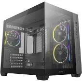 DeepCool CG330 3F - Micro-ATX - micro ATX - genomskinlig sidopanel (härdat glas) - ingen strömförsörjning (ATX / SFX / SFX-L) - svart - USB/ljud