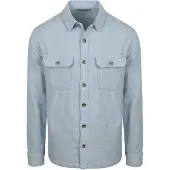 Suitable Overshirt Structure Blå Ljusblå Storlek