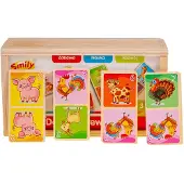 SMILYPLAY Smily Play Dominospel i trä djur
