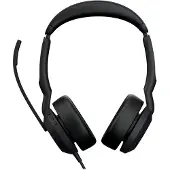 Jabra Evolve2 50 UC Stereo USB-A On-ear headset Sladd Svart Telefon