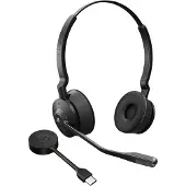 Jabra Engage 55 On-ear headset Dect Stereo Svart Volymkontroll, Mikrofonljudavstängning Telefon