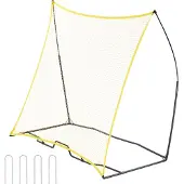 Vevor Fotbollsrebounder, Bärbar Fotbollstränare, 7x7FT Järn &amp; Polyester Fotbollsträningsutrustning, Sportfotbollsreboundervägg med Bärbar Väska, Perfekt för Lagträning, Passningar, Volleyboll
