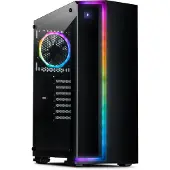 Inter-Tech S-3906 Renegade Tower Datorchassi Svart Dammfilter, Integrerad belysning, 1 Förinstallerad LED-fläkt, Sidofönster