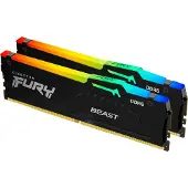 Kingston FURY Beast RGB - DDR5 - sats - 16 GB: 2 x 8 GB - DIMM 288-pin - 5600 MT/s / PC5-44800 - CL40 - 1.25 V - ej buffrad - on-die ECC