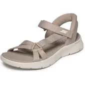 SKECHERS för kvinnor. 141481 Sandalias Slip-ins: GO WALK Flex - Illuminate taupe (37), Karta, Kardborreband, Casual, Deportivo, Strandkläder