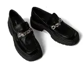 Calvin Klein Leather Chunky Apron Toe Loafers