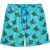 Playshoes Badshorts aqua / gul / mörkgrön / ljusröd