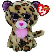TY Beanie Boos Livvie - rosa leopard 24 cm