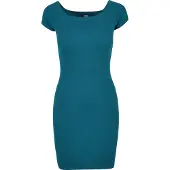 Urban Classics Off Shoulder Short Sleeve Short Dress Blå 5XL Kvinna