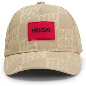 HUGO Kids' cap in cotton twill with stacked logos