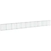 vidaXL Gabionkorg med skydd 1100x50x100 cm galvaniserat järn