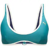 Puma Sportbikinitopp cyanblå / vit
