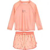 Playshoes UV-skydd 'Surf Palme' kräm / mörkblå / rosa / gammalrosa