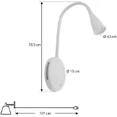 LINDBY Vägglampa , Zayna, dimbara, Vit, Vardagsrum, Aluminium, Modern
