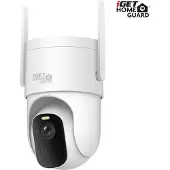 HomeGuard SmartCam Pro - Nätverksövervakningskamera - panorering / lutning - torn - väderbeständig - färg (Dag&Natt) - 3 MP - 2304 x 1296 - 2K - ljud - trådlös - Wi-Fi - H.265, H.264 - DC 5 V