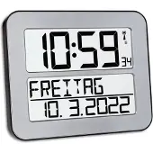TFA-Dostmann Timeline Max Radiostyrd Väggklocka