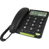 Doro PhoneEasy 312cs telefon med stora knappar, svart