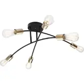 Globo Lighting Taklampa Sarini, dimbar, Svart, Vardagsrum / matsal, Metall, Modern, Taklampa