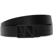 Armani Exchange för män. XM002659AF22849MC038 Vändbart bälte med svart logotyp (OSFA), Casual, Hud
