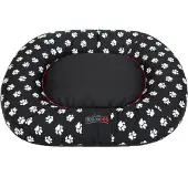 HOBBYDOG Ponton Prestige hundbädd - svart med prickar XXL