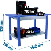 Simonwork (bancos De Trabajo) Bt6 Pro Box Arbetsbänk 830x1500x730 Mm