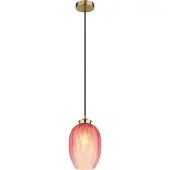 Globo Lighting Glas pendellampa Jessica, dimbar, Röd, Vardagsrum / matsal, Glas, Pendellampa