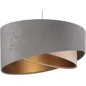 Maco Design Hänglampa Vivien , dimbar, Aluminium / grå / zink, Vardagsrum / matsal, Textil / tyger / siden, Modern, Pendellampa