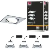 Paulmann 93680 LED-inbyggnadsbelysning Set 3 st 18 W Aluminium (vriden)