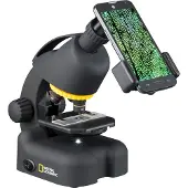 Bresser 9119501 40-640 +Smartphone Adapter Genomsiktsmikroskop Monokulär 640 x transmitterat ljus