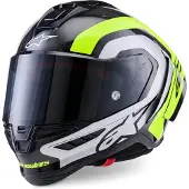 Alpinestars S-R10 Arius Carbon Integralhjälm Kolfiber/Neon gul M Unisex sort