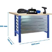 Simonwork (bancos De Trabajo) Bt6 5box Arbetsbänk 865x1200x750 Mm